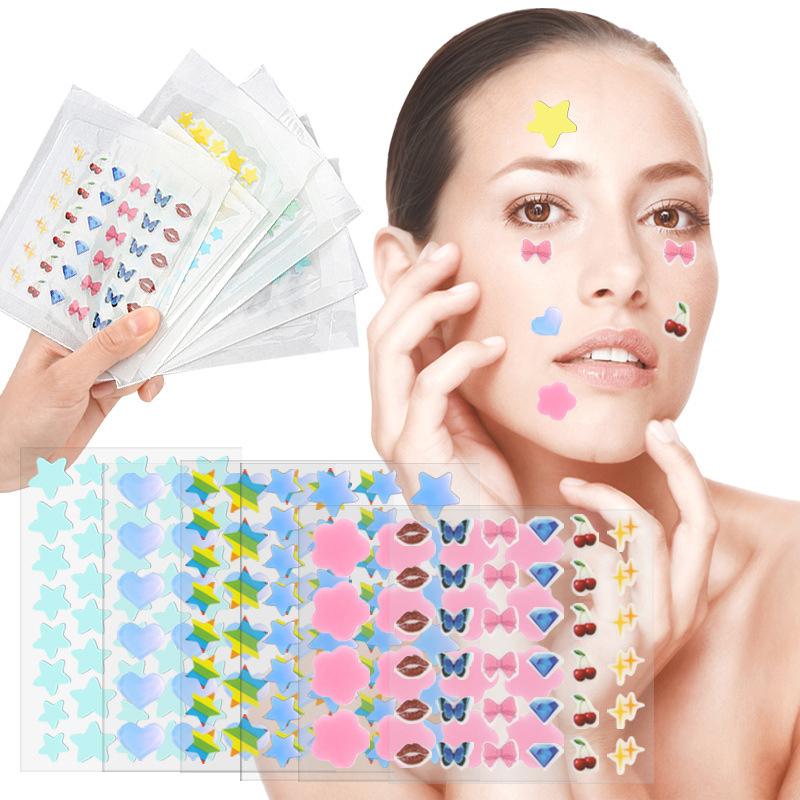 Beauty And Makeup - Kolorowe, kreskówkowe plastry na trądzik, naklejki