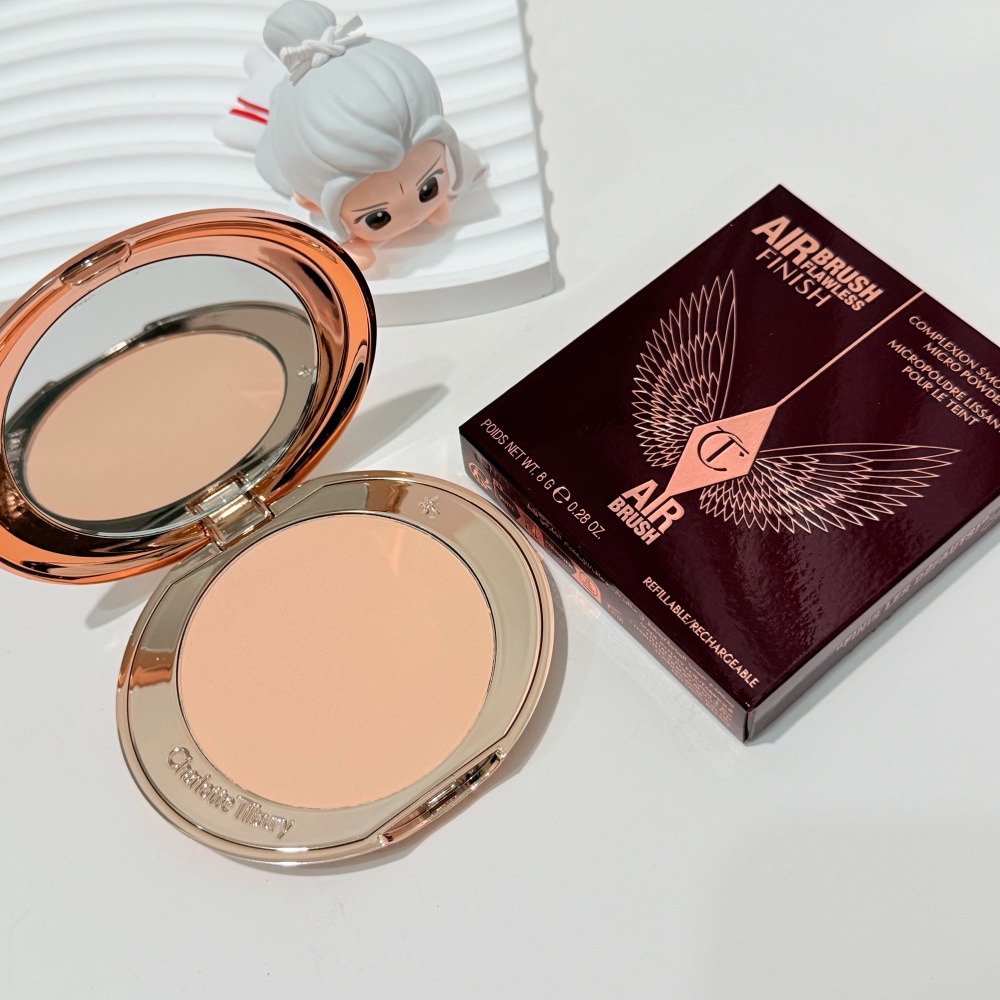 Huda Beauty Makeup Mini Kit - Charlotte Tilbury Zestaw Puder Prasowany Kontrola