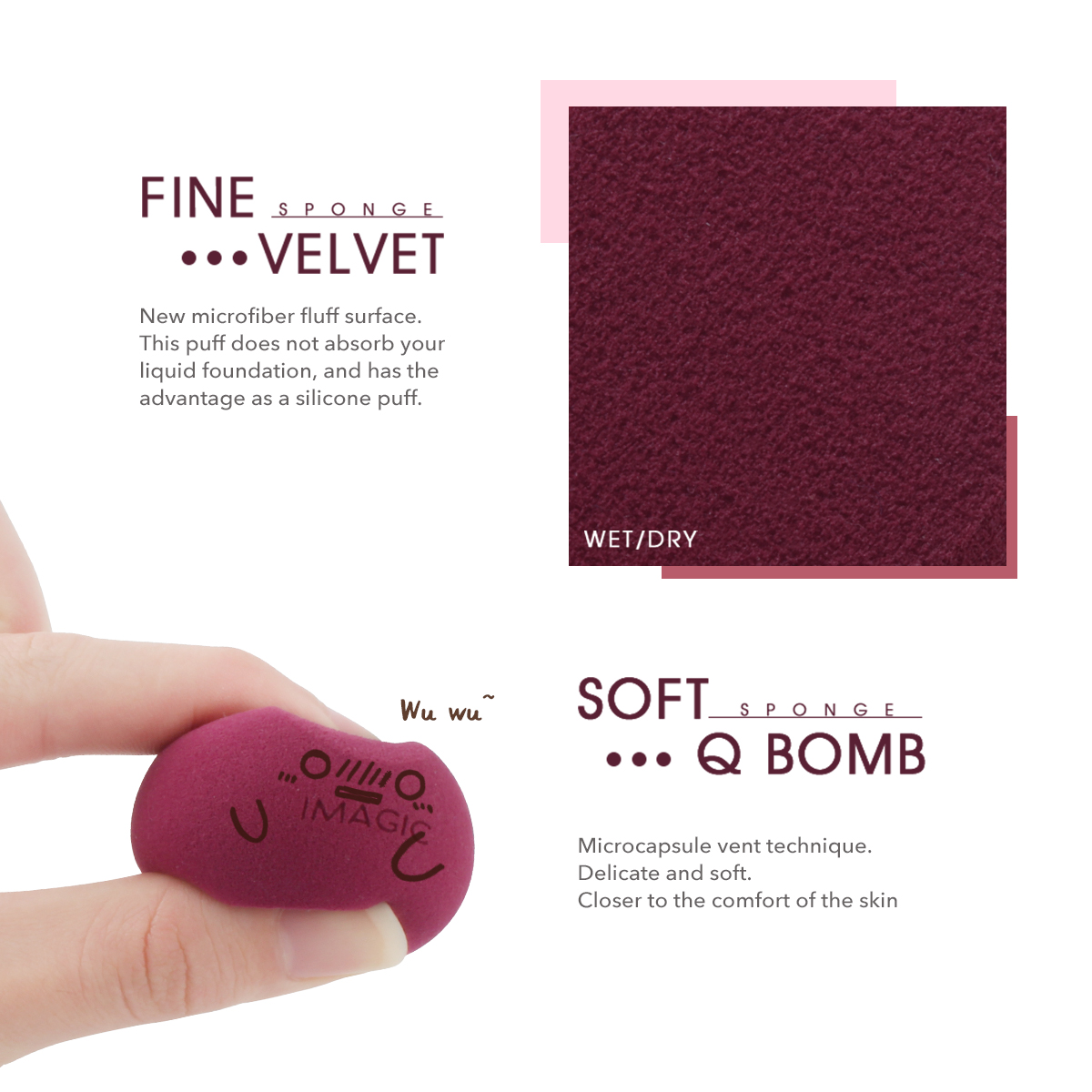 IMAGIC Gąbka do makijażu Puff  – Beauty Makeup Images recenzja i cena